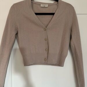 Aritzia Babaton Taupe Cardigan/Sweater